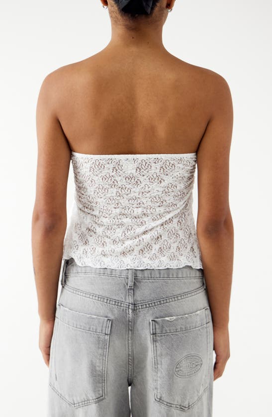 Shop Bdg Urban Outfitters Lace Y2k Bandeau Top In White