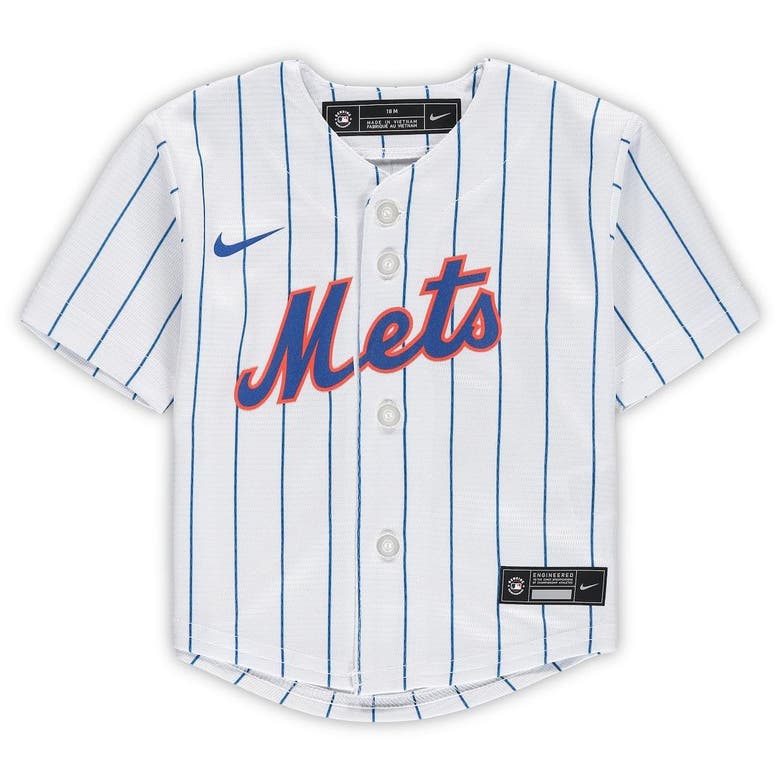 NIKE INFANT NIKE PETE ALONSO WHITE NEW YORK METS HOME REPLICA PLAYER JERSEY