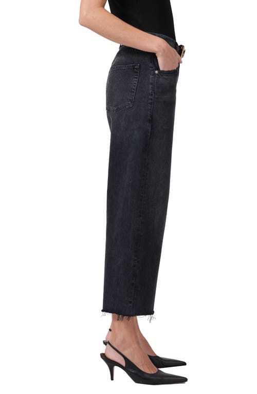 Citizens Of Humanity Ayla Raw Hem High Waist Baggy Ankle Wide Leg Jeans In Bronson