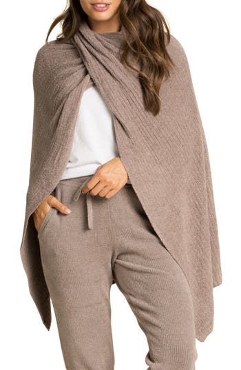 Barefoot Dreams ® Cozychic Lite® Ribbed Travel Wrap In Brown