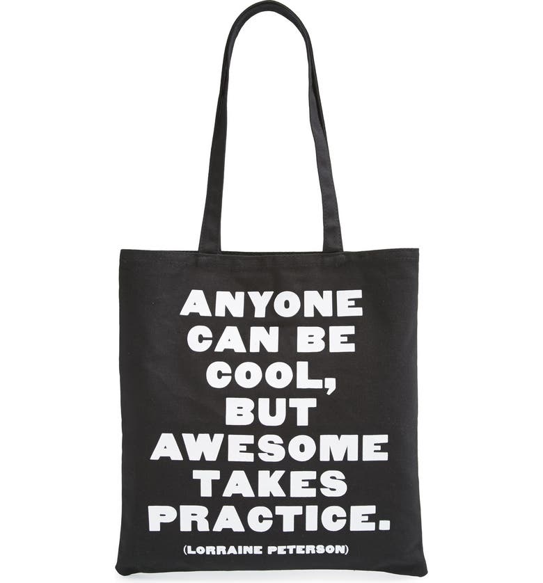 quotable 'Anyone Can Be Cool' Canvas Tote Bag | Nordstrom