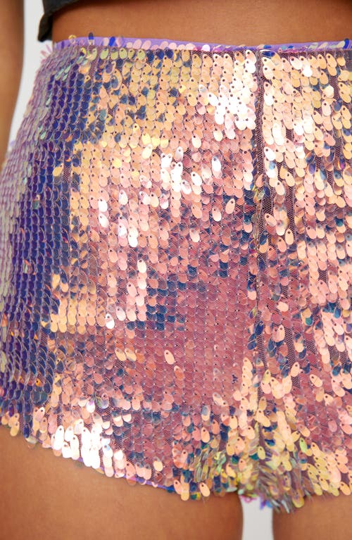 Shop Nasty Gal Iridescent Sequin Shorts