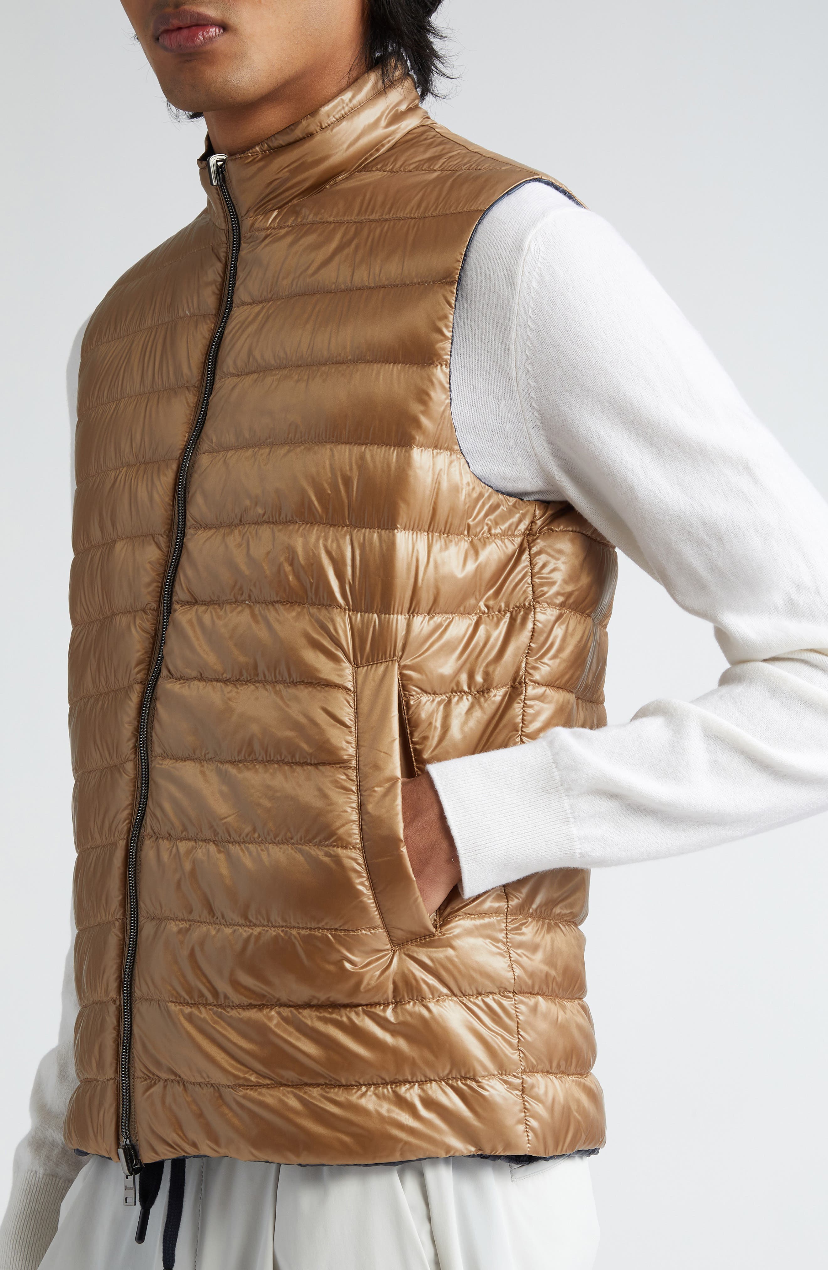 Herno | Light Camel Wool Silk Nylon Padded Jacket