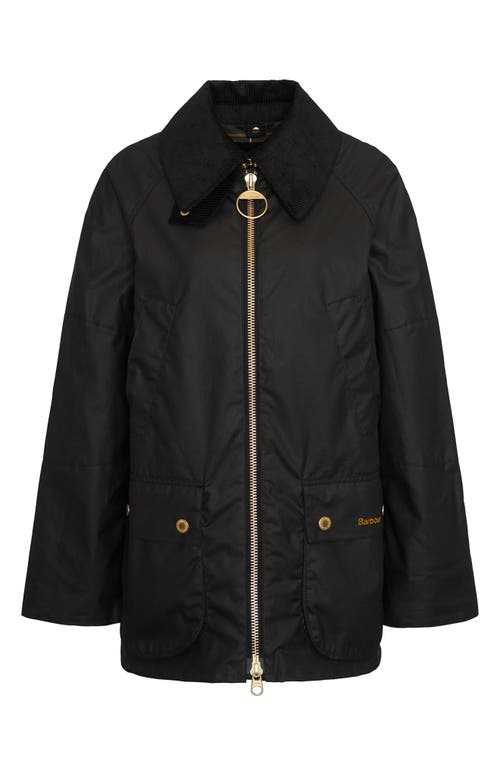 Barbour Allerston Womens Wax Jacket In Black