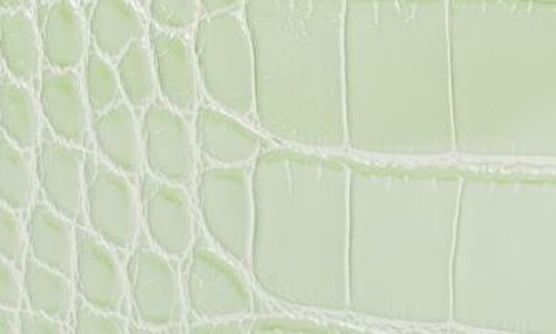 Shop Jw Pei Eva Croc Embossed Faux Leather Convertible Shoulder Bag In Sage Green Croc
