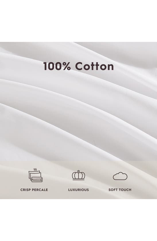 Shop Laura Ashley Solid 4-piece Cotton Sateen Sheet Set In White