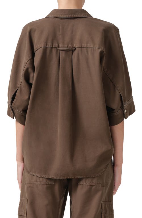 Shop Citizens Of Humanity Claire Origami Twill Button-up Shirt In Costes