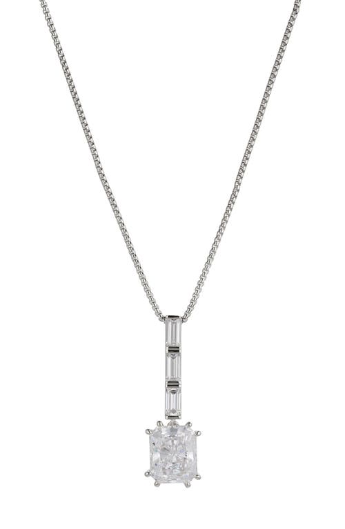 Nadri Chateau Cubic Zirconia Pendant Necklace in Rhodium at Nordstrom