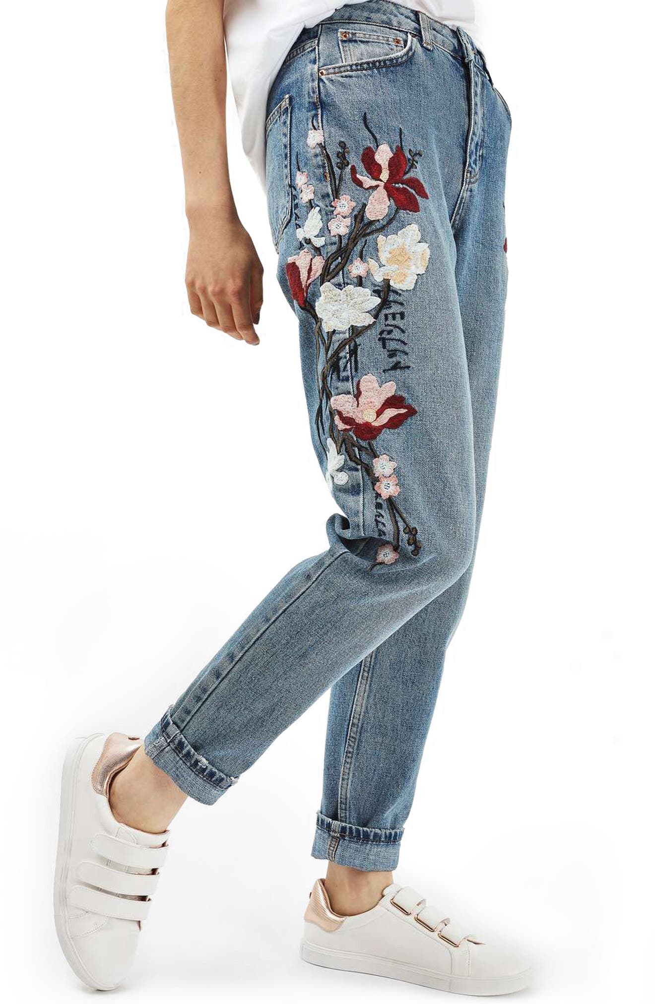 Mom Embroidered Jeans Nordstrom