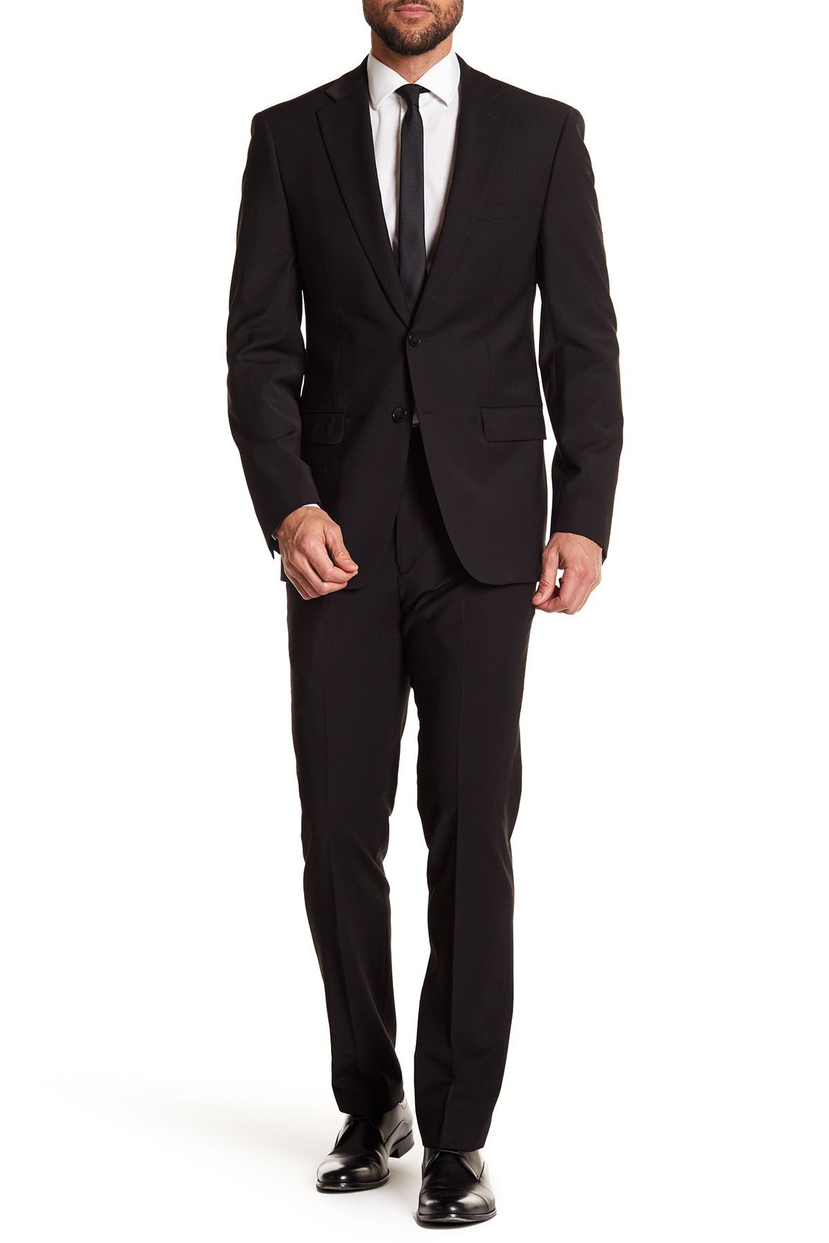Calvin Klein | Solid Black Wool Suit Separate Pants - 30-34