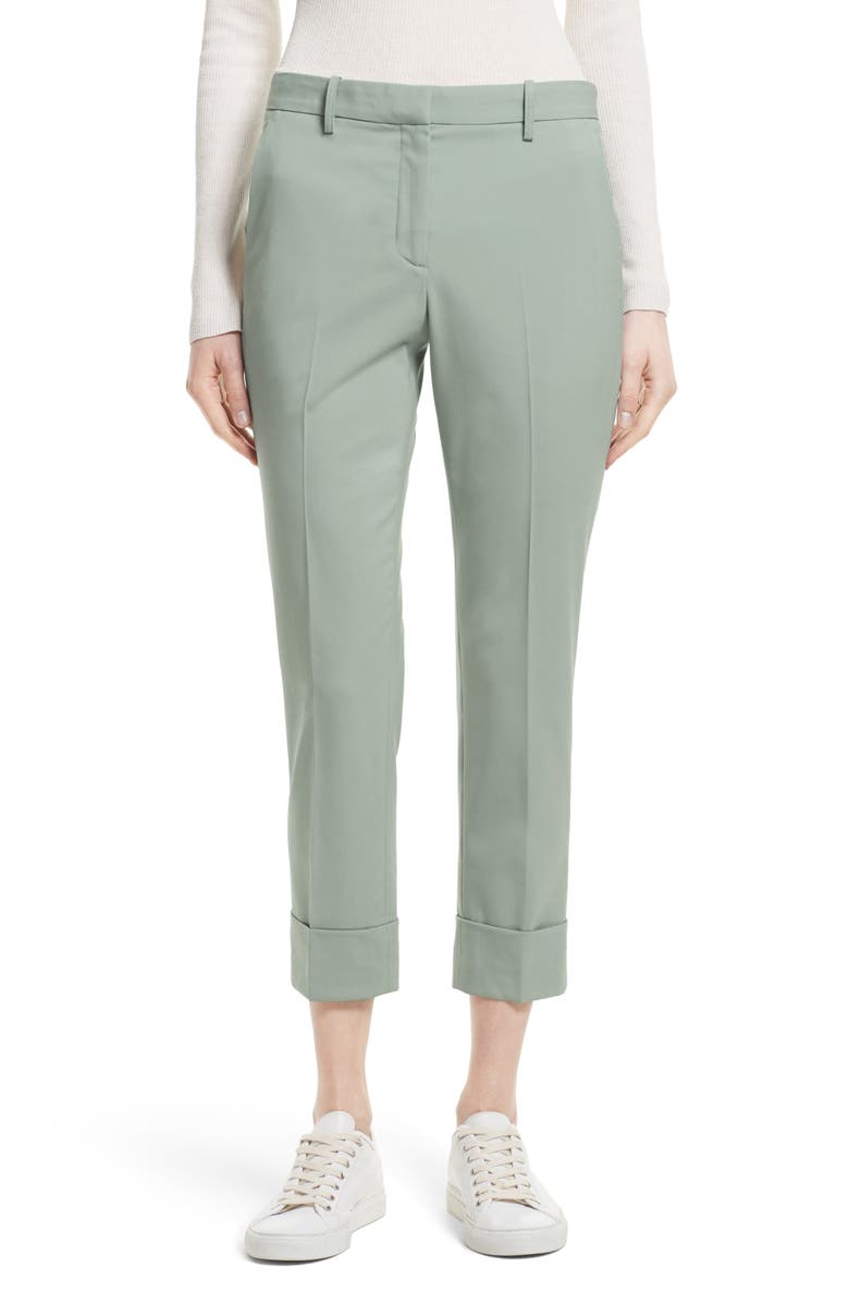 Theory Stretch Wool Crop Pants | Nordstrom