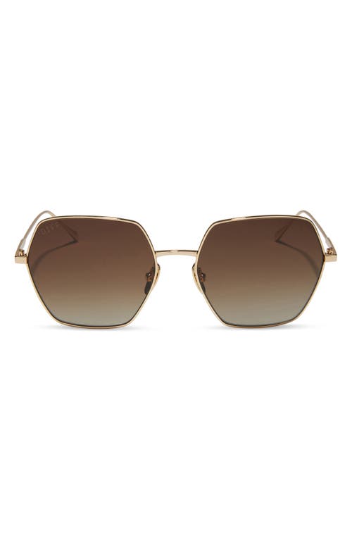 Harlowe 55mm Gradient Polarized Square Sunglasses in Brown Gradient