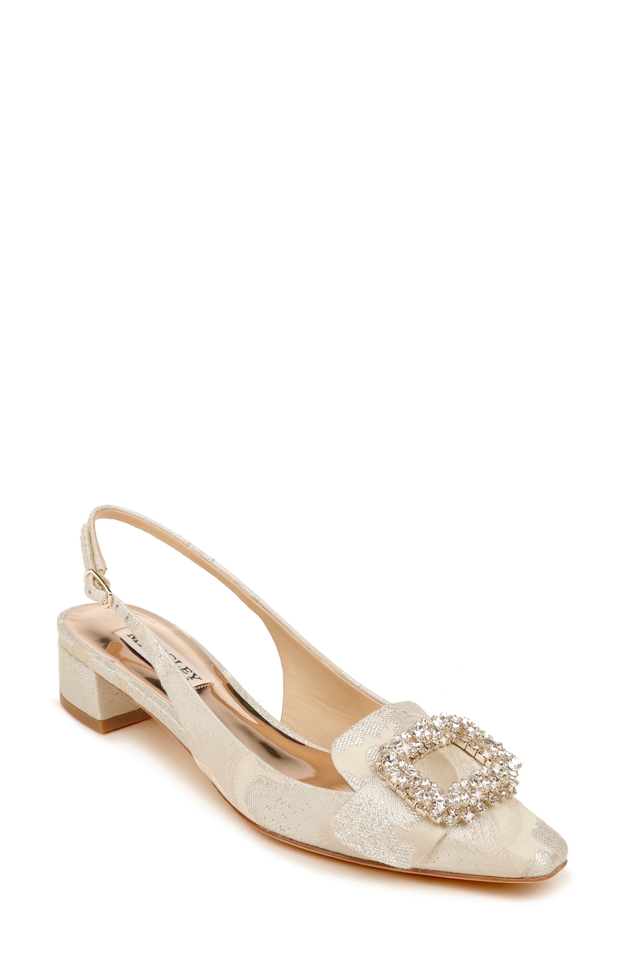 ivory slingback pumps
