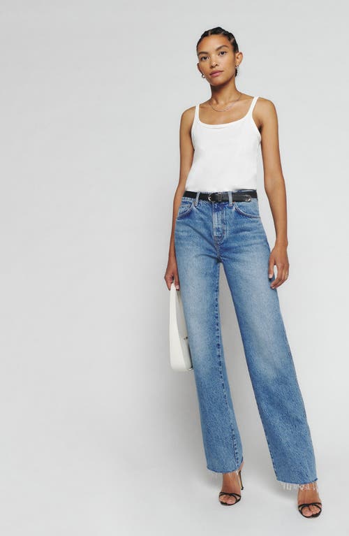 Shop Reformation Val Baggy Distressed Straight Leg Jeans In Colorado