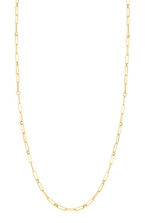 Roberto Coin Thin Paperclip Chain Necklace in Yg at Nordstrom, Size 17