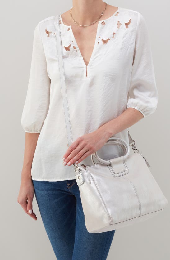 Hobo Sheila Medium Satchel In Silver