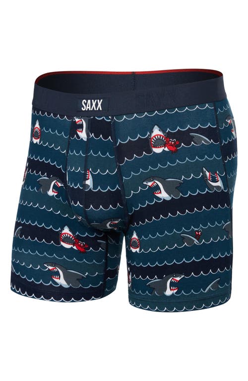 Shop Saxx Vibe Xtra Super Soft Boxer Briefs In Get Sharky-hurricane