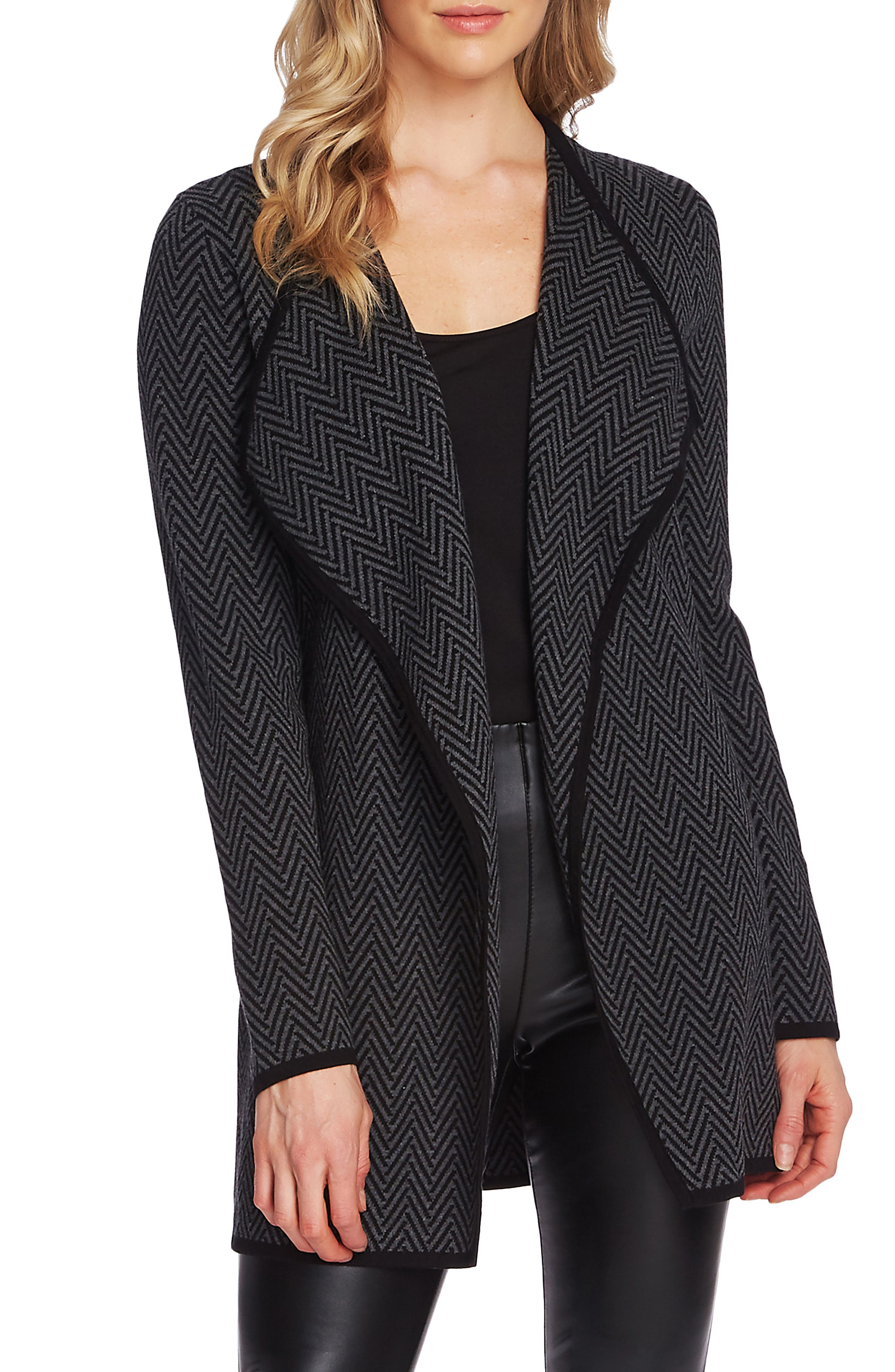 womens black cotton cardigan