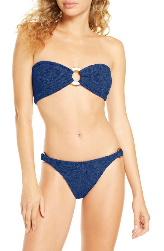 Hunza G Gloria Two-piece Bandeau Bikini Swimsuit In Midnight Blue