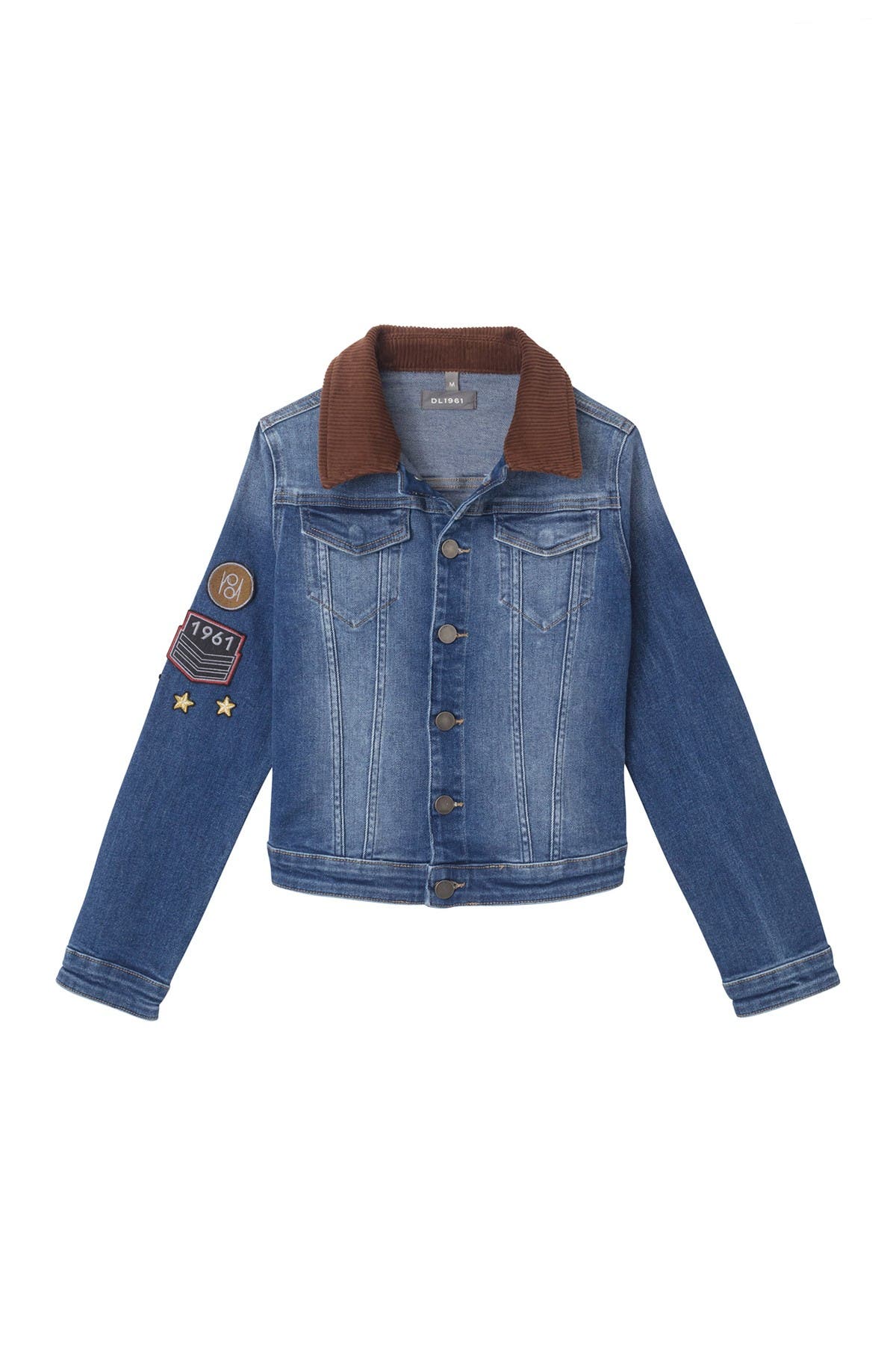 colour block denim jacket