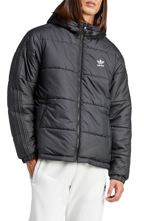 Adidas Originals Adicolor Reversible Quilted Jacket In Black/grey