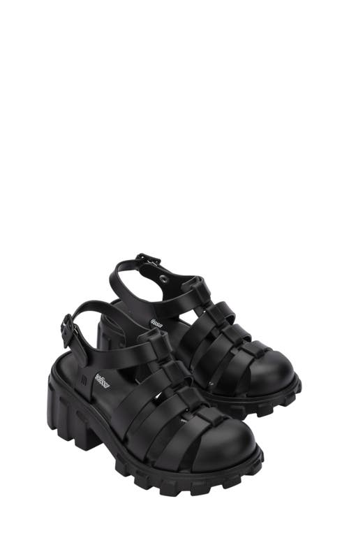Mini Melissa Kids' Megan Platform Fisherman Sandal In Black