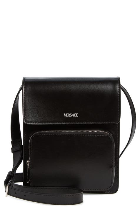 Vertical Leather Messenger Bag