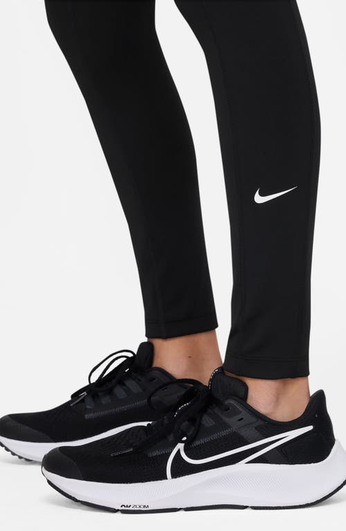 Shop Nike Kids' Dri-fit Pocket Leggings In Black/white