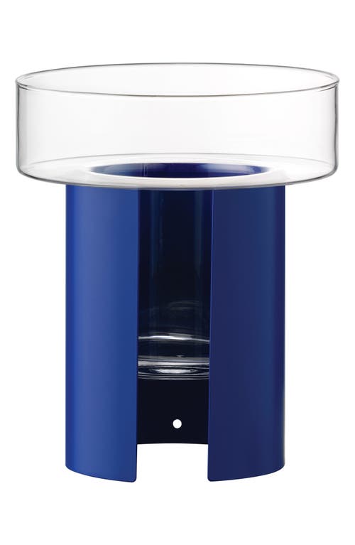 LSA LSA TERRAZZA GLASS & STEEL PLANTER VASE