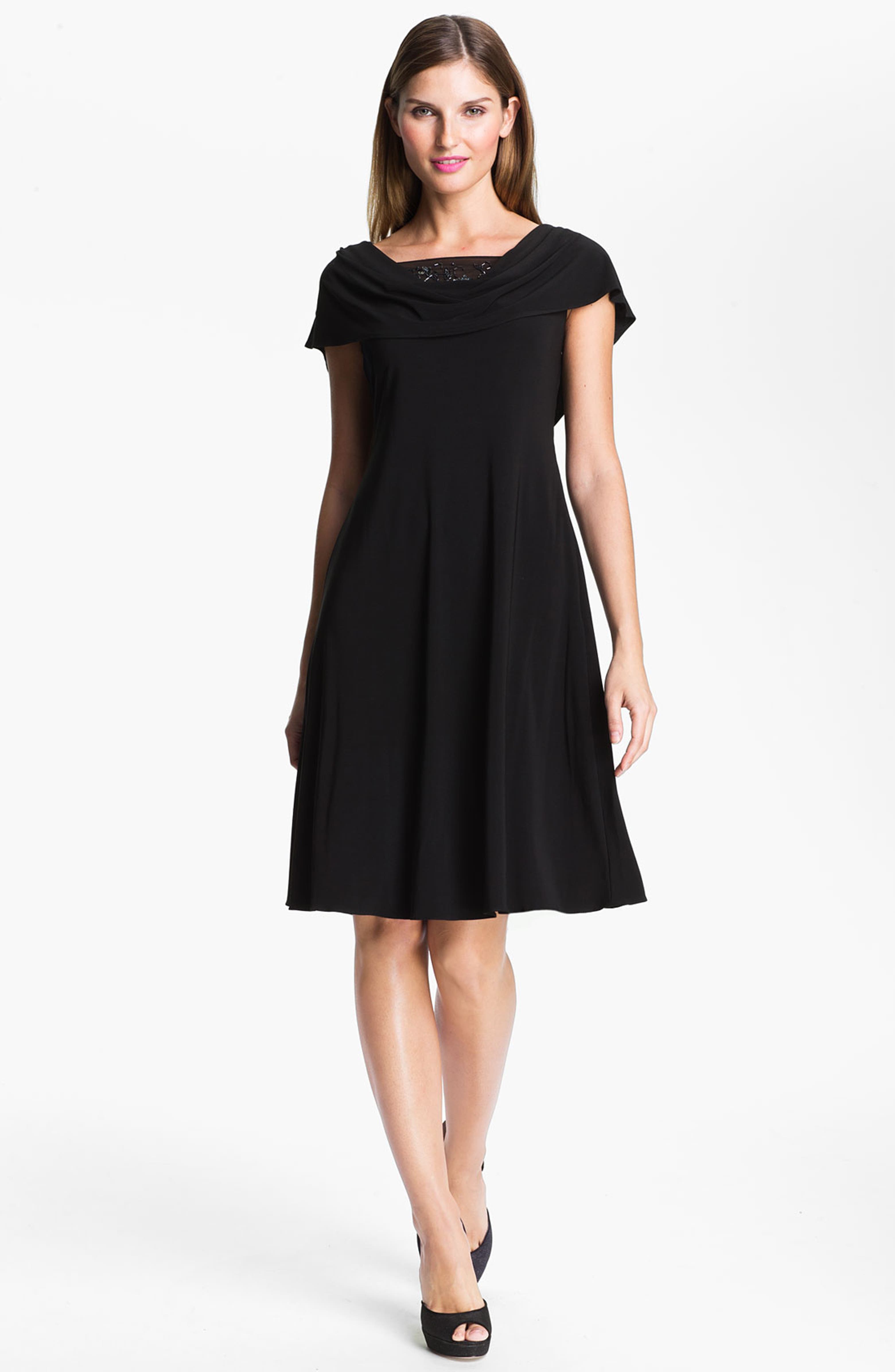 Patra Dress with Beaded Illusion Mesh Insets (Petite) | Nordstrom