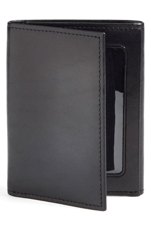 'Old Leather' Trifold Wallet in Black