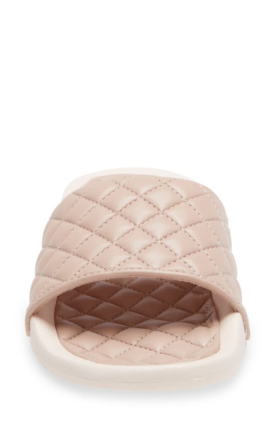 Apl Athletic Propulsion Labs Lusso Quilted Slide Sandal In Rose Dust / Creme