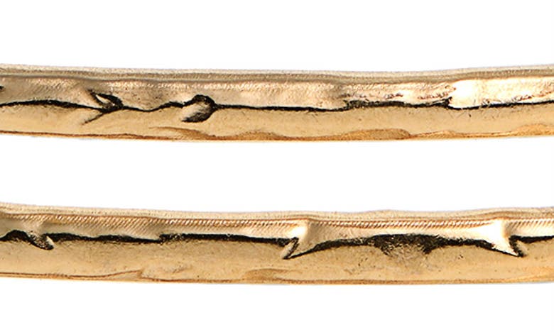 Shop Nordstrom Rack Hammered Triple Band Cuff Bracelet In Gold