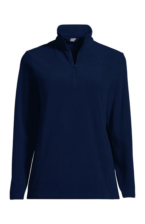 Shop Lands' End Plus Size Anyweather Fleece Quarter Zip Pullover In Deep Sea Navy