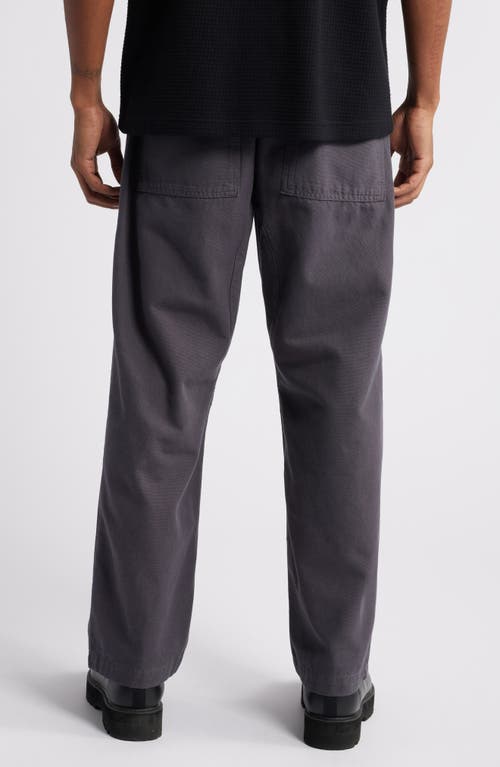 Shop Service Works Elastic Waist Cotton Canvas Chef Pants In Grey