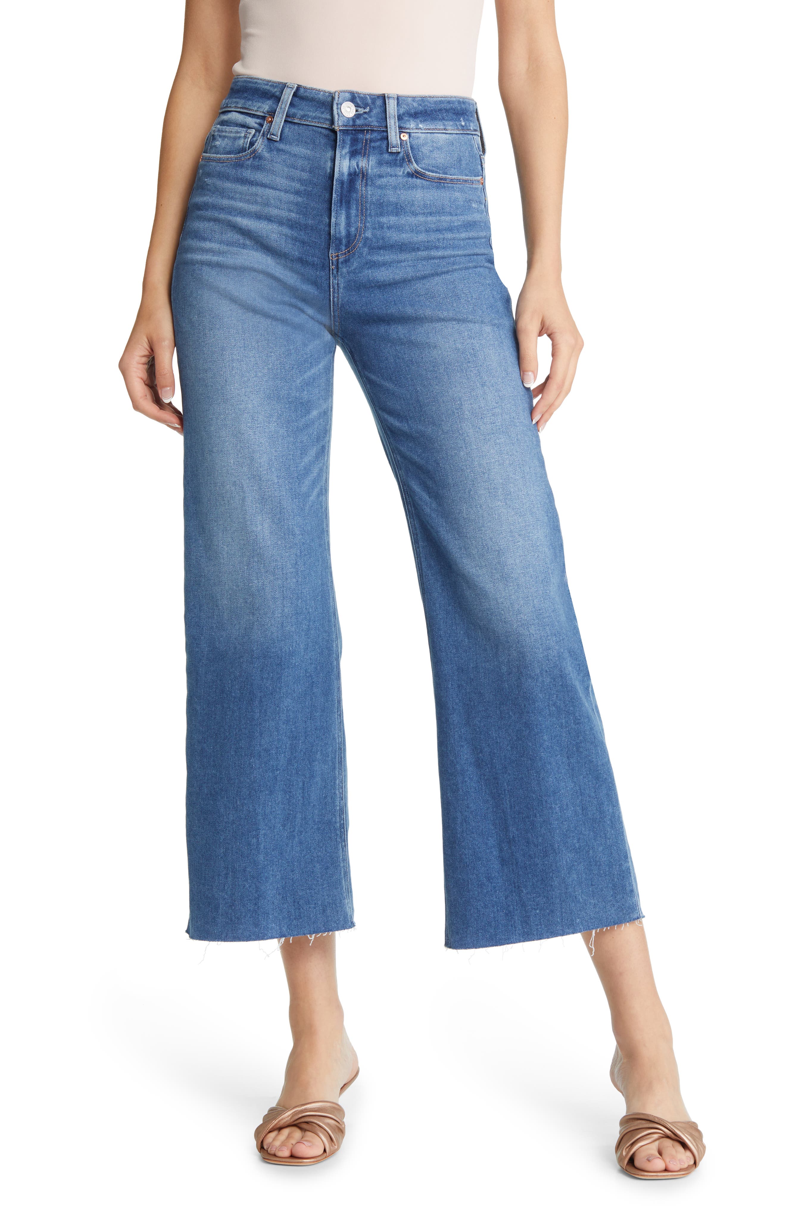 Womens Clothing Jeans Capri and cropped jeans PAIGE Denim Colette Crop Flare Jeans in Blue 