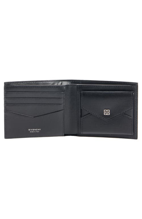 Givenchy 4g Leather Bi-fold Wallet In Black
