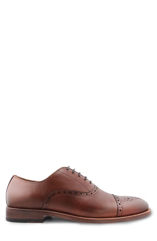 Shop Gordon Rush Bennett Cap Toe Oxford In Brandy