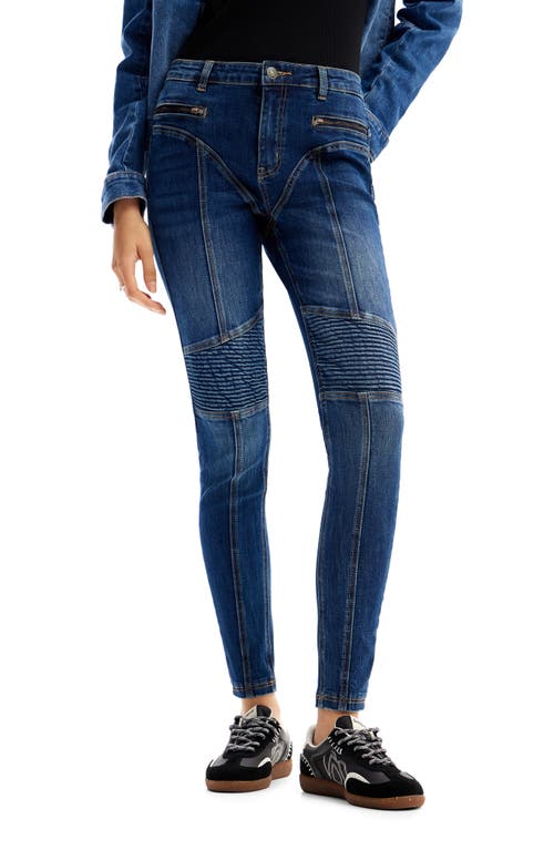 Desigual Slim Biker Jeans in Blue at Nordstrom, Size 38