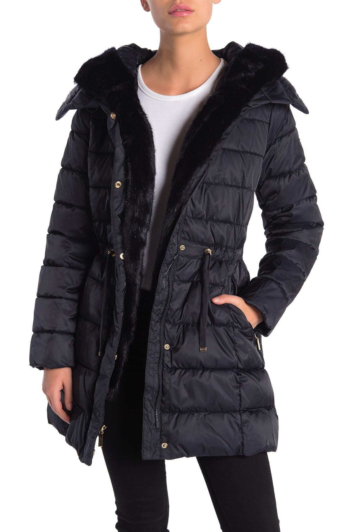 parka with drawstring waist