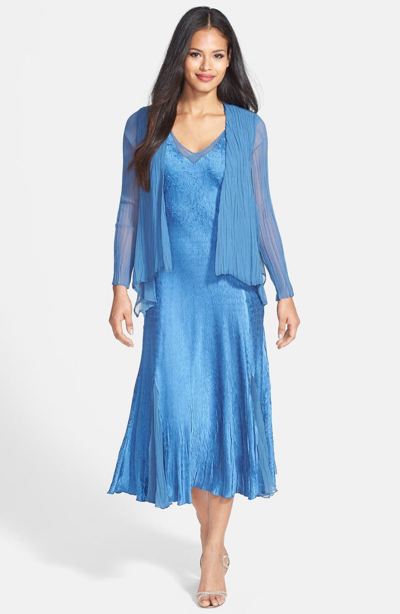 Komarov Charmeuse Dress & Chiffon Jacket | Nordstrom