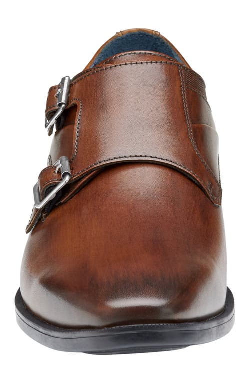 Johnston & Murphy Men's Gibbons Double-buckle Monk Oxfords In Brown Full Grain