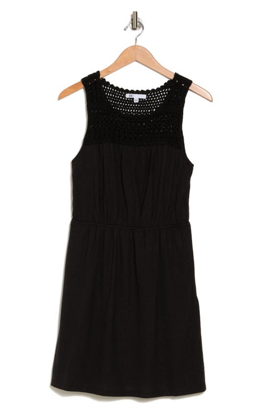 Shop Dr2 By Daniel Rainn Knit Yoke Dress In Black