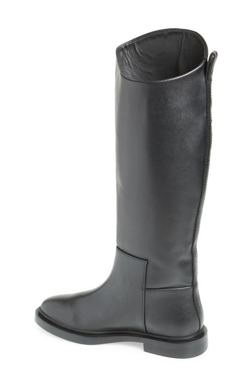 Shop Steve Madden Gaige Riding Boot In Black Leather