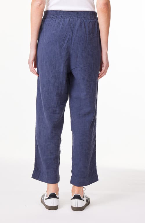 C&c California C & C California Sabina Cotton Gauze Ankle Pants In Mood Indigo