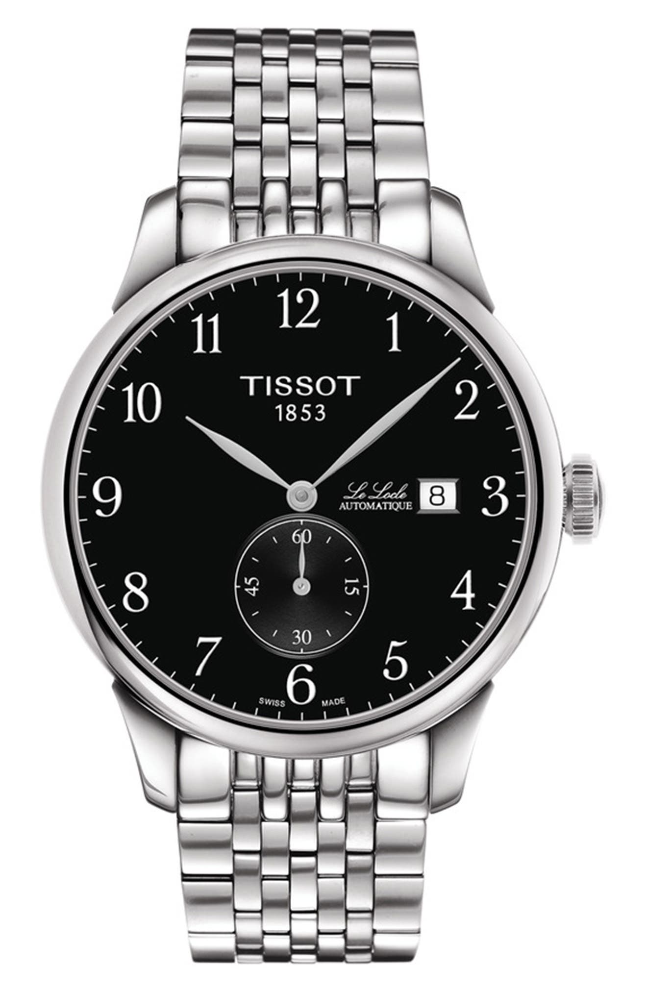 Tissot Le Locle Automatique Petite Seconde Bracelet Watch, 39mm In Black
