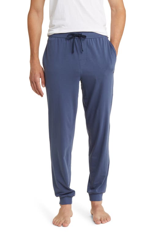 Stretch Cotton Lounge Pants in Open Blue