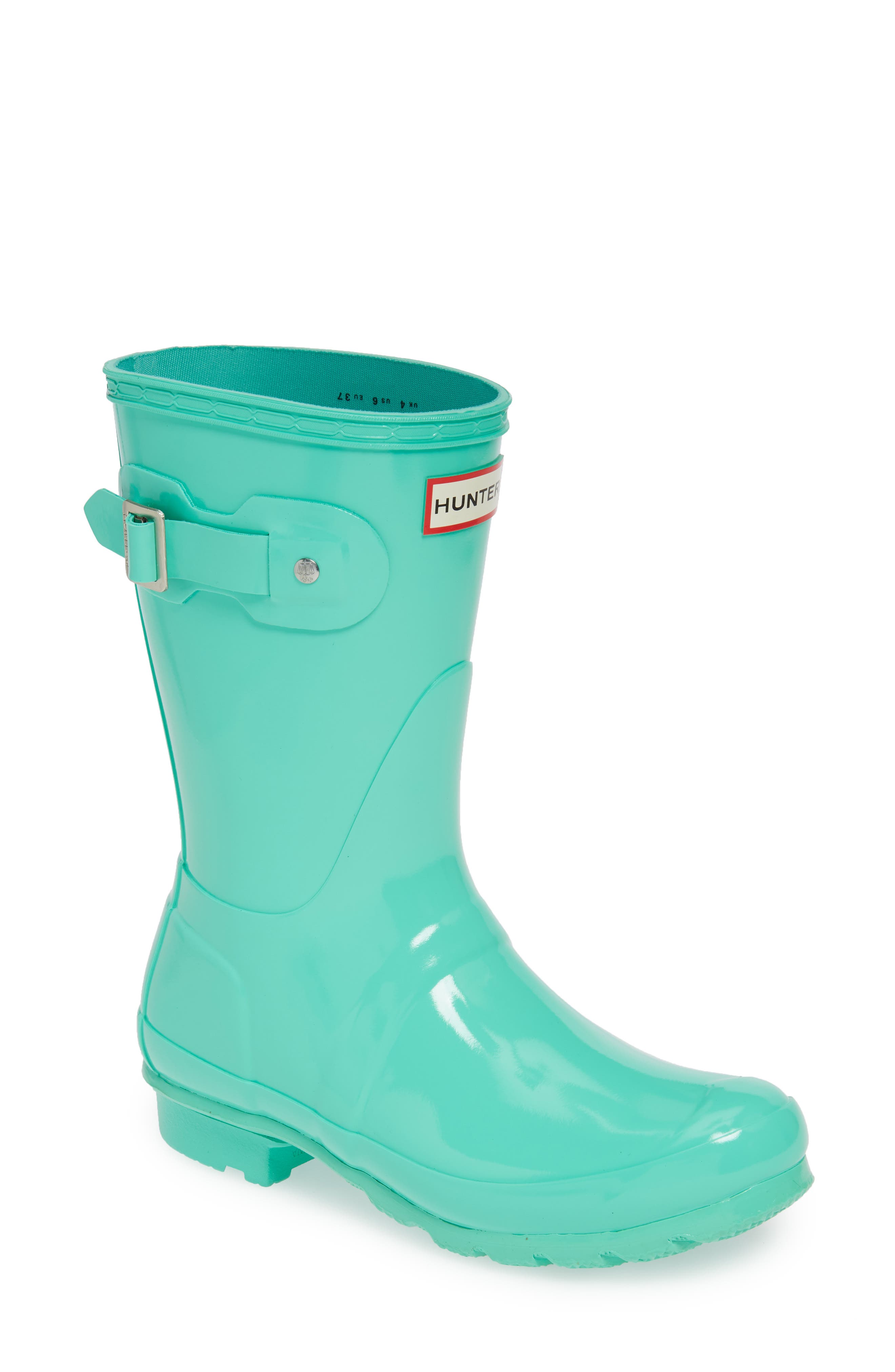 original short gloss waterproof rain boot