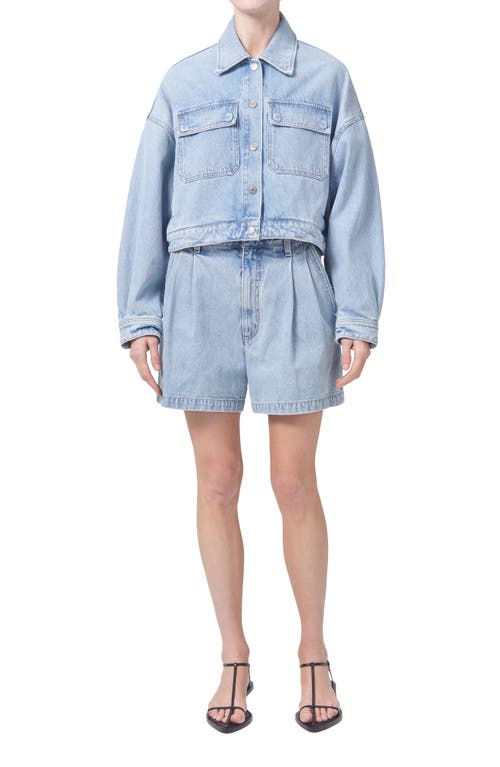 Agolde Luka Cropped Organic Denim Jacket In Swivel