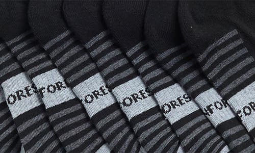 Shop Rainforest 8-pack Half Cushioned Low Socks In Black/charcoal/grey Multi